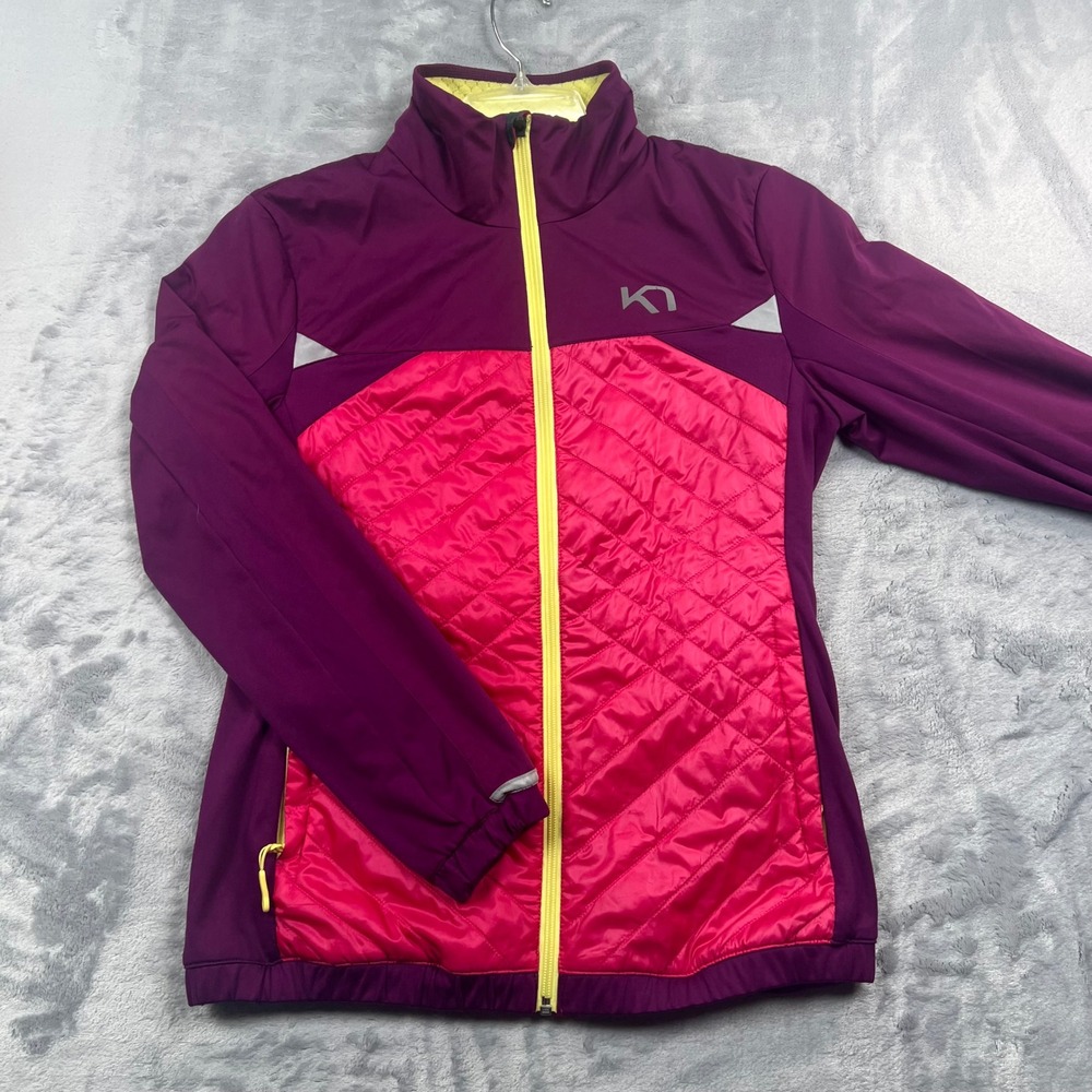 Kari Traa Hybrid Jacket Women M Purple Pink Quilted Insulated Softshell Running